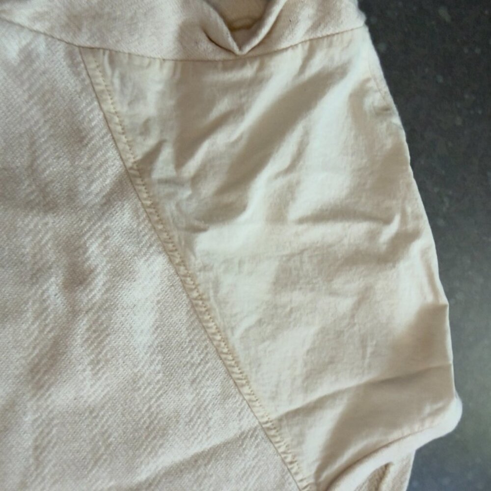 ZARA Cream Textured Short Sleeve Sweatshirt – Size Medium - Picture 7 of 11